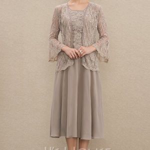JJs House dress size 8, taupe, Mother of the Bride Groom, special occasion